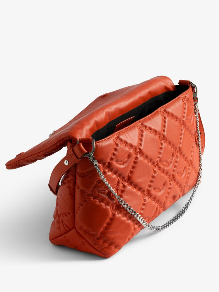 Cartera Rocky XL Quilted Monogram Naranjo