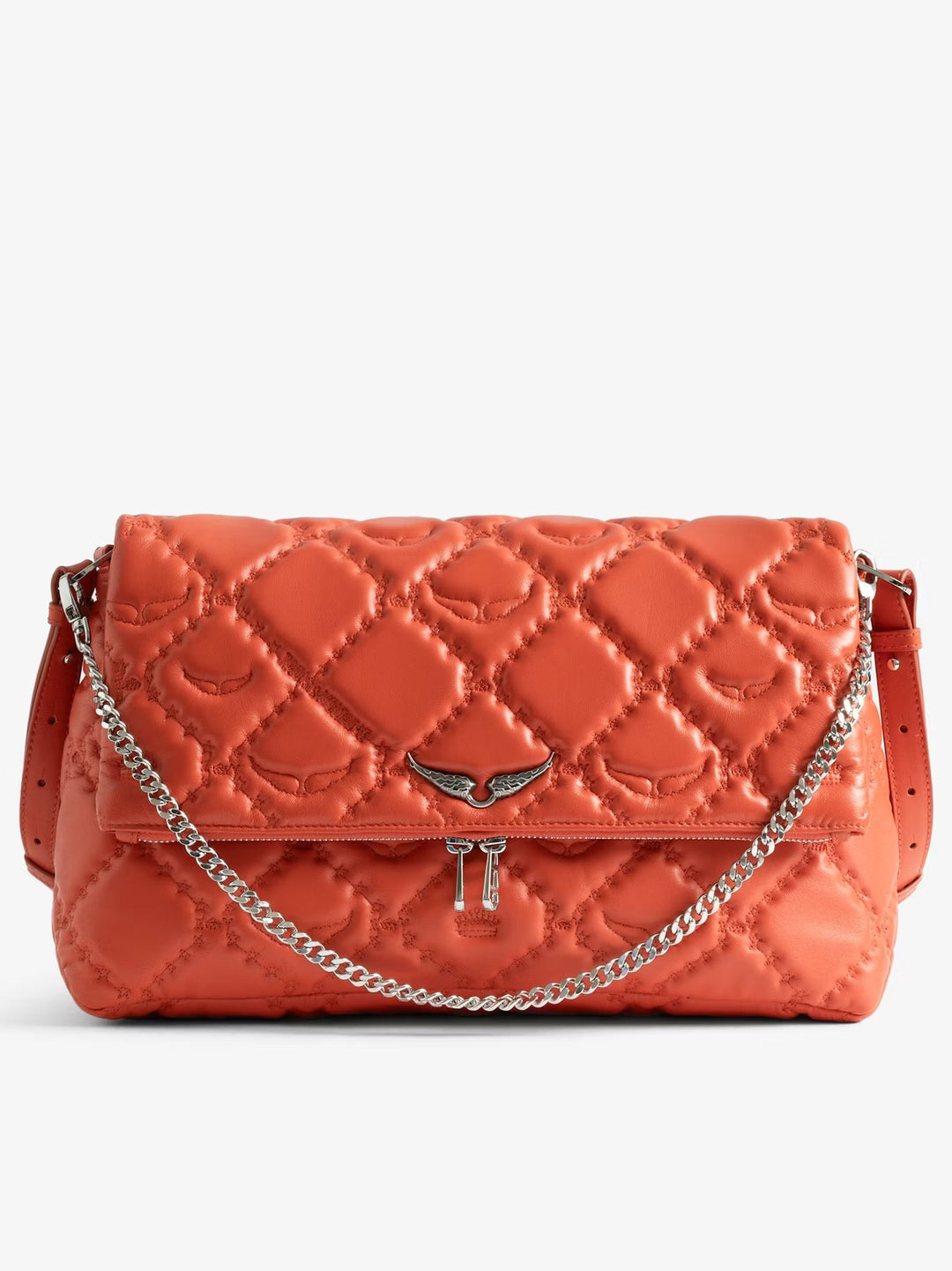 Cartera Rocky XL Quilted Monogram Naranjo