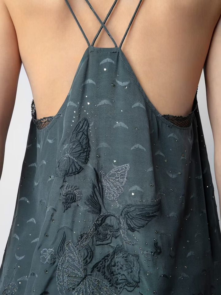 Vestido Calissa Jac gris Wings Strass