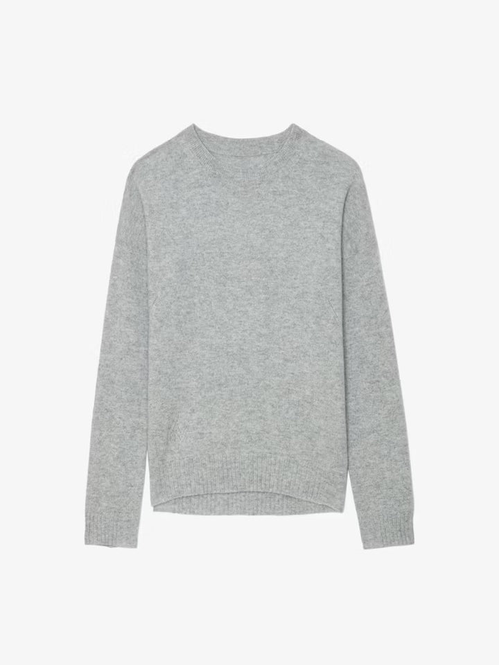 Sweater Cici Patch Lurex gris