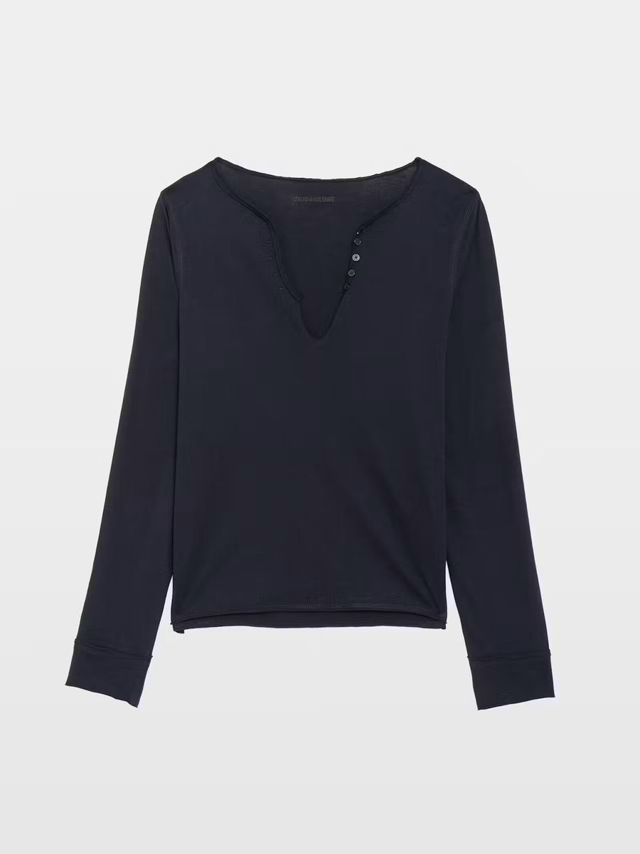 Polera Tuni Wings Strass Azul