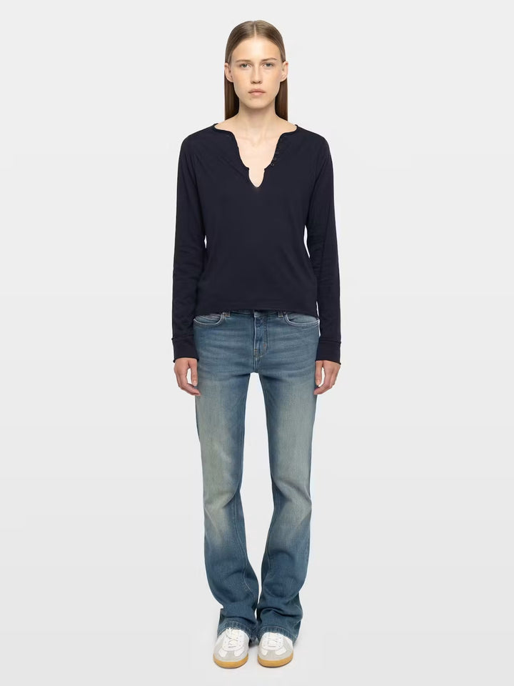 Polera Tuni Wings Strass Azul