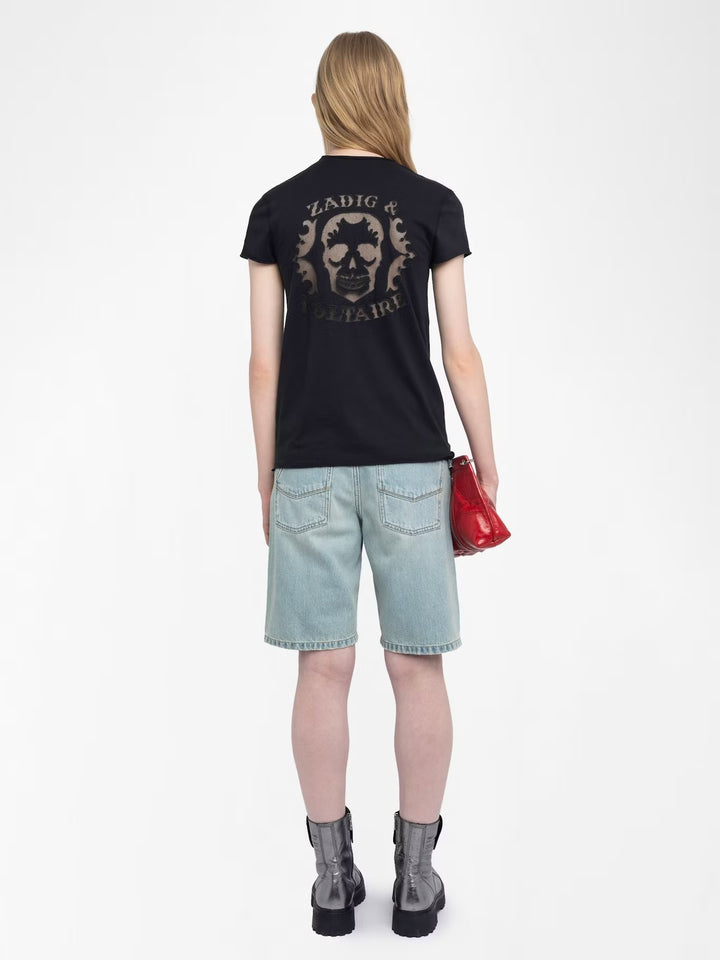 Polera Story Fishnet Skull