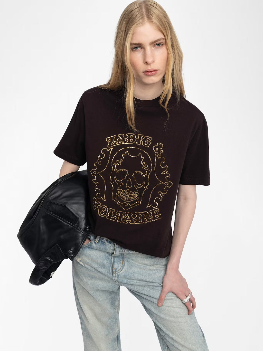Polera Edwin Skull Strass