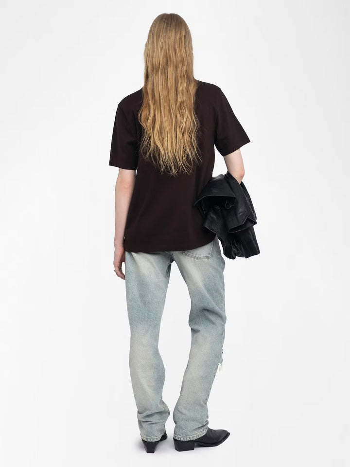Polera Edwin Skull Strass