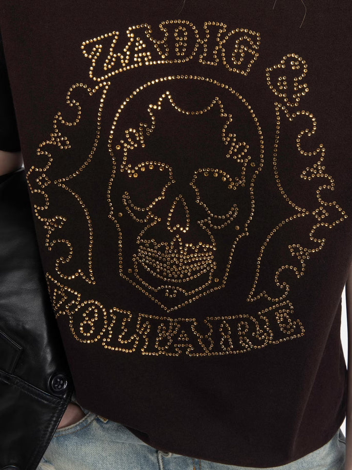 Polera Edwin Skull Strass