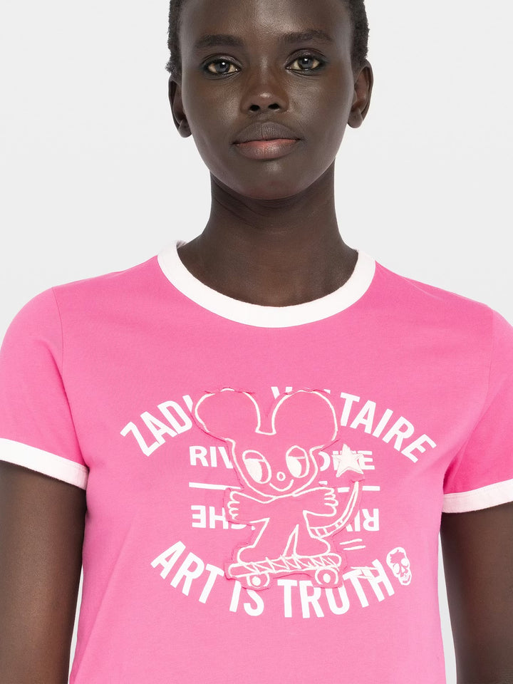 Polera Woos Mouse Rosado