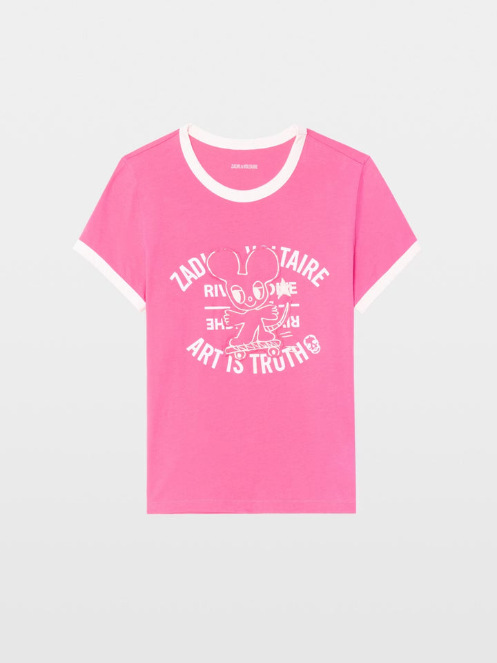 Polera Woos Mouse Rosado