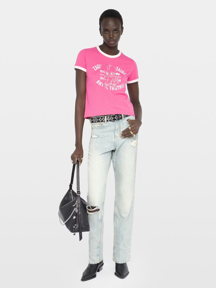 Polera Woos Mouse Rosado