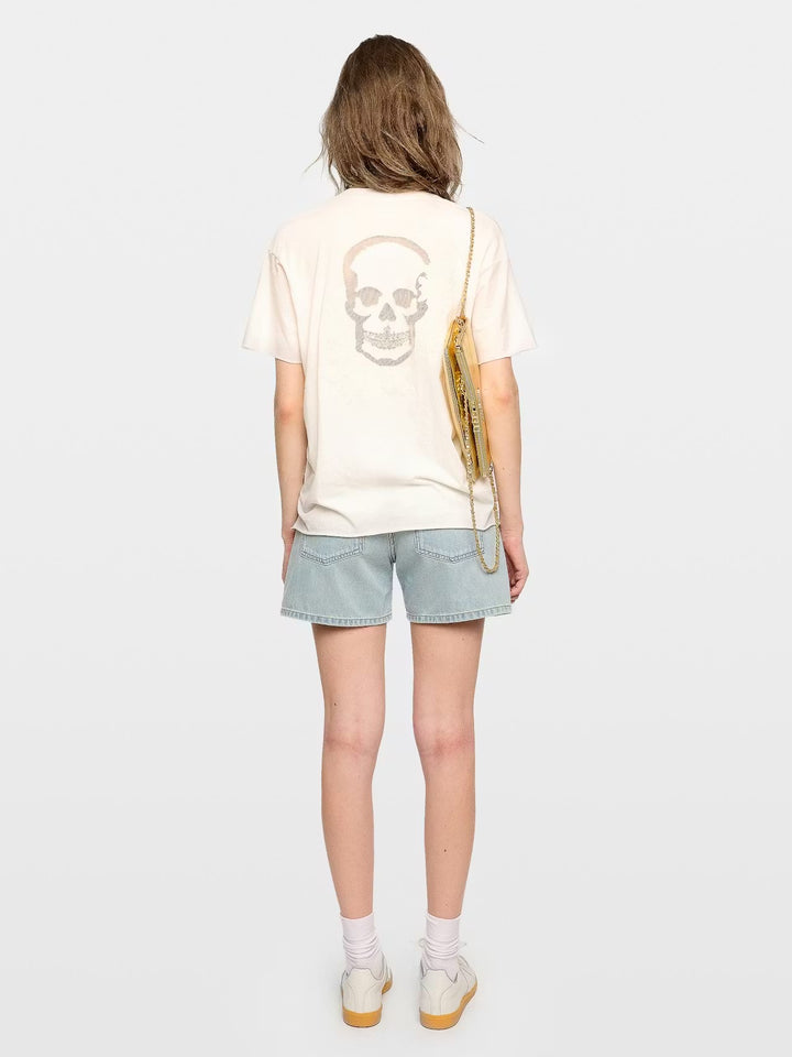 Polera Tommer Fishnet Blanco