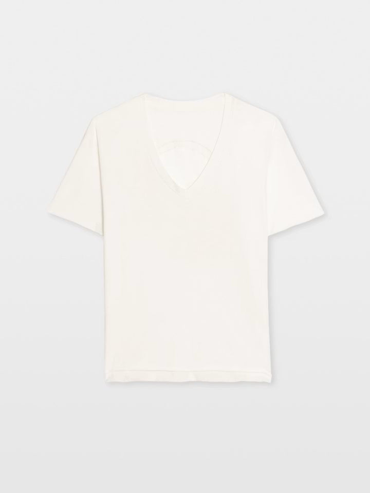 Polera Tommer Fishnet Blanco