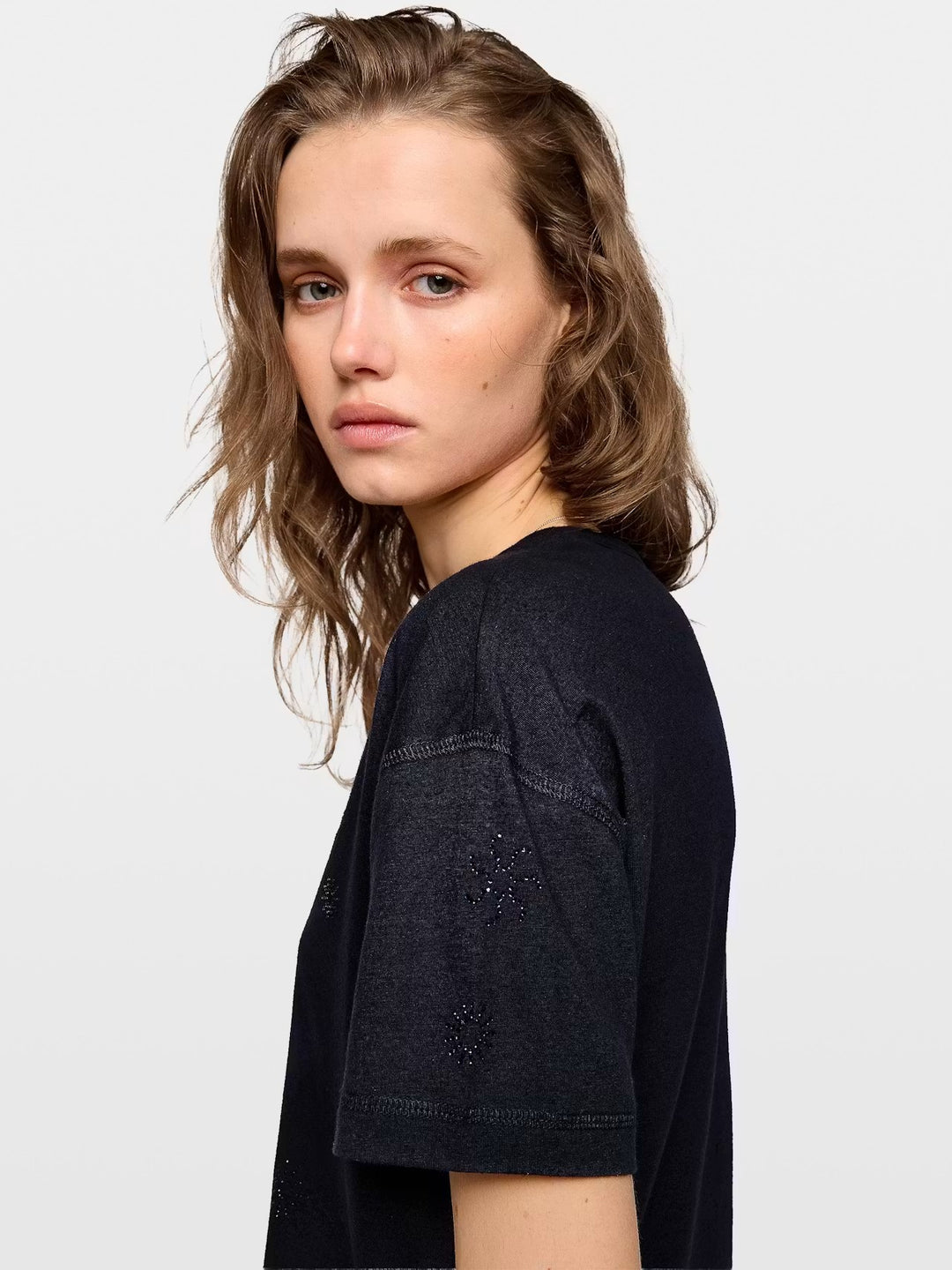Polera Marta Rain Strass Azul