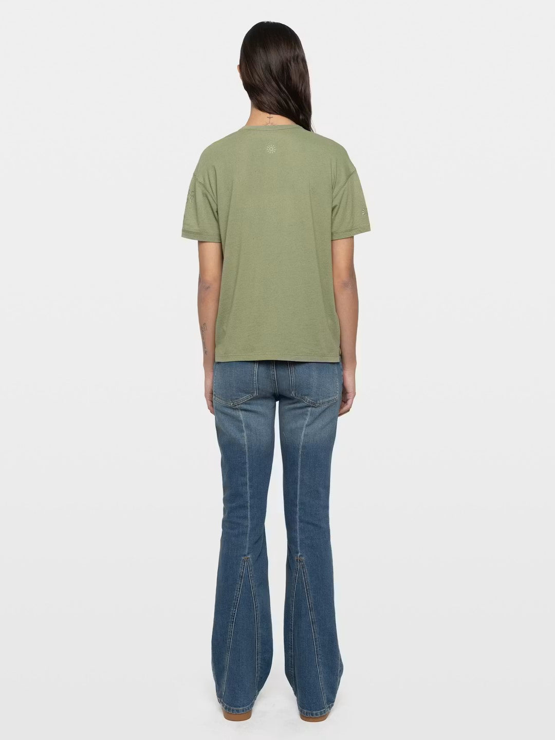 Polera Marta Rain Strass Verde