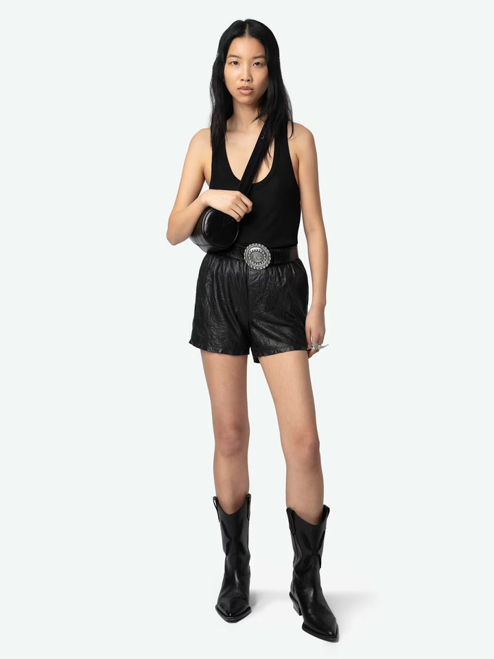 Polera Bianca Wings Strass Negro