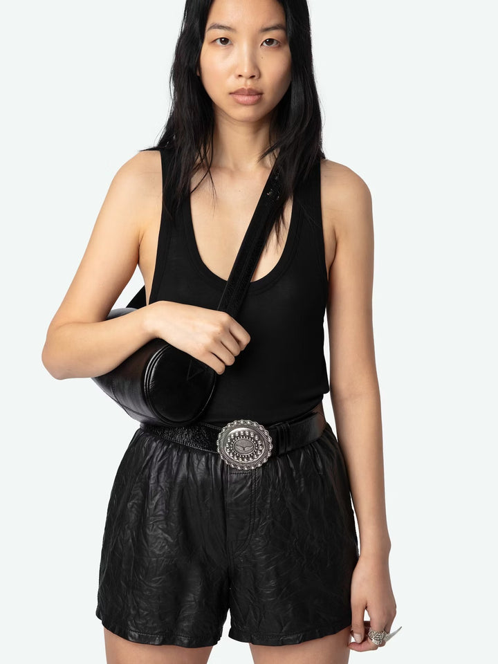 Polera Bianca Wings Strass Negro