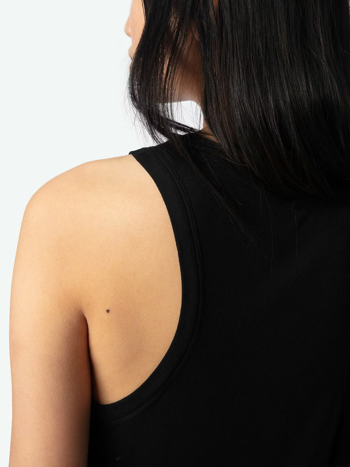 Polera Bianca Wings Strass Negro