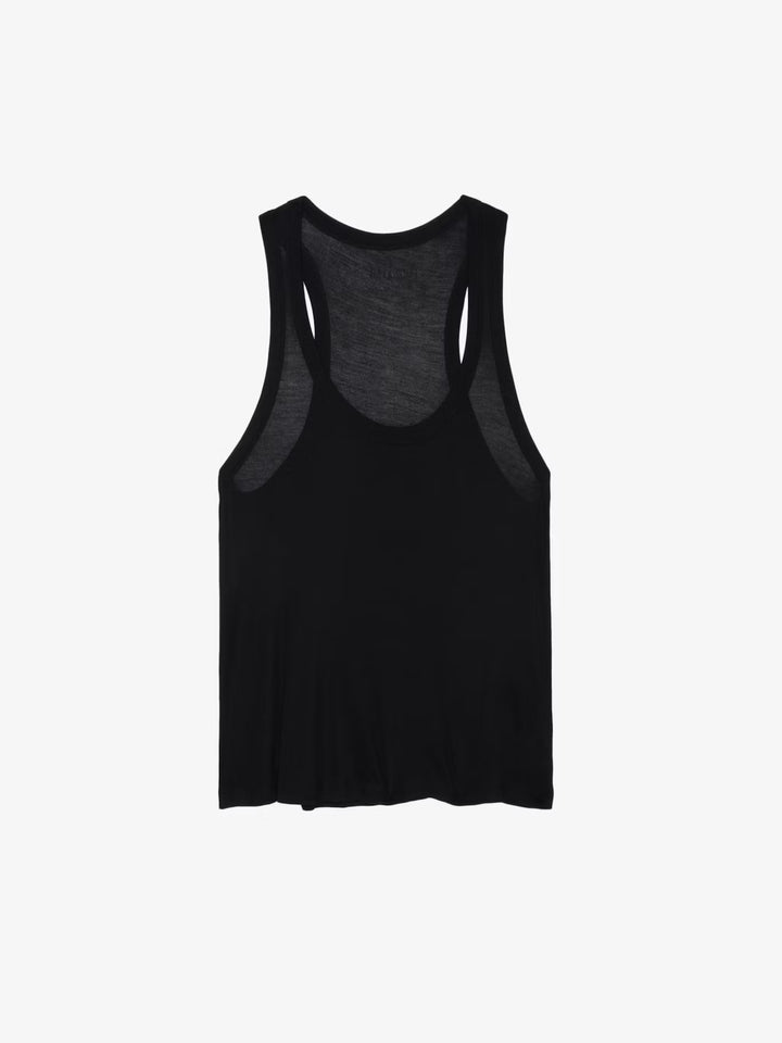 Polera Bianca Wings Strass Negro