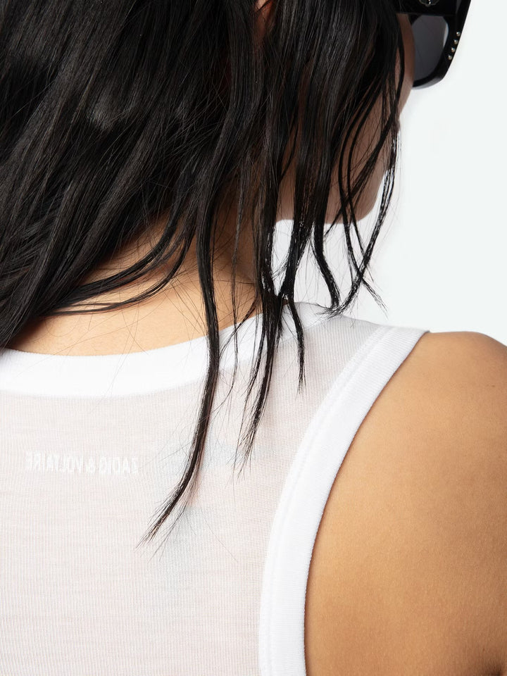 Polera Bianca Wings Strass Blanco