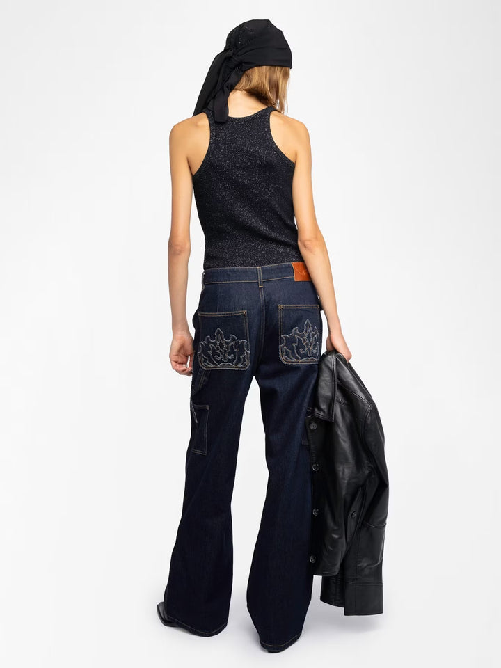 Polera Alba Rib Shiny