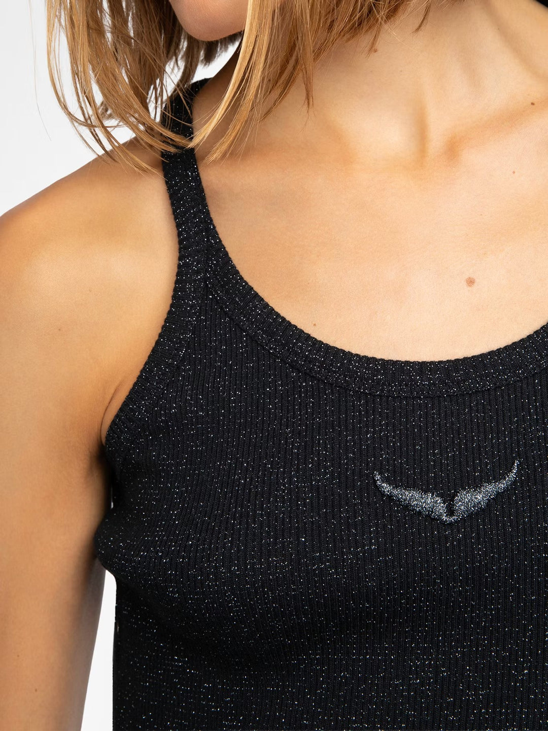 Polera Alba Rib Shiny