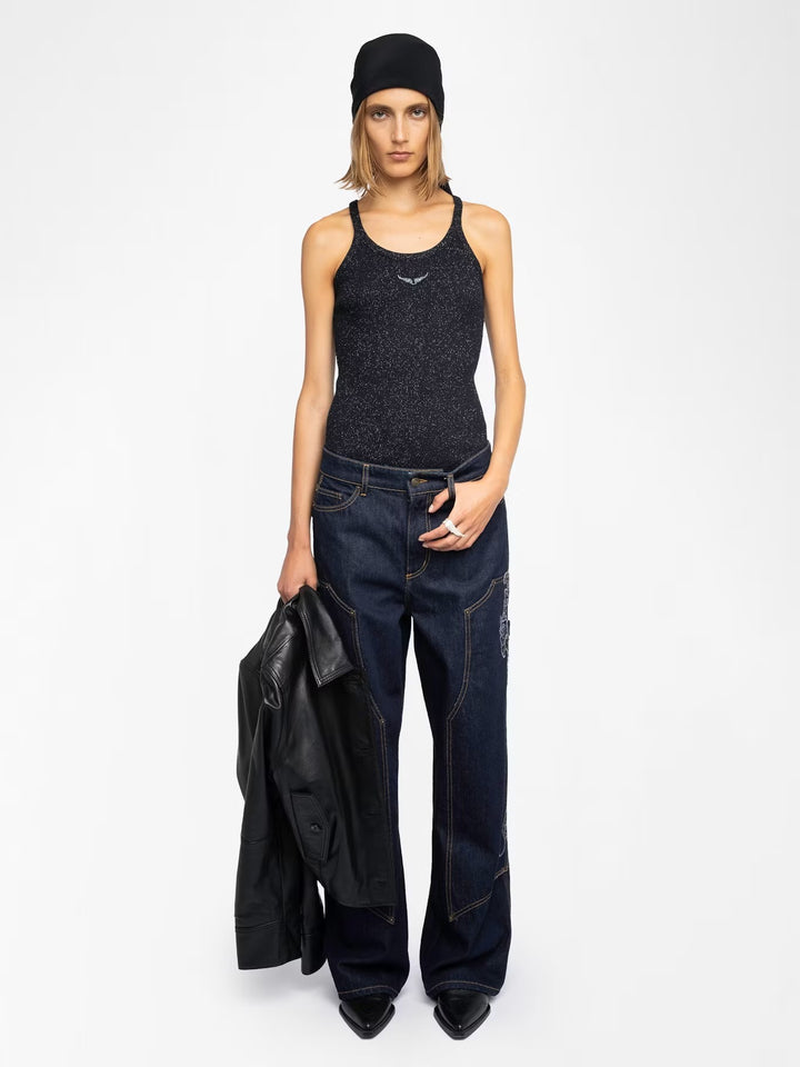 Polera Alba Rib Shiny