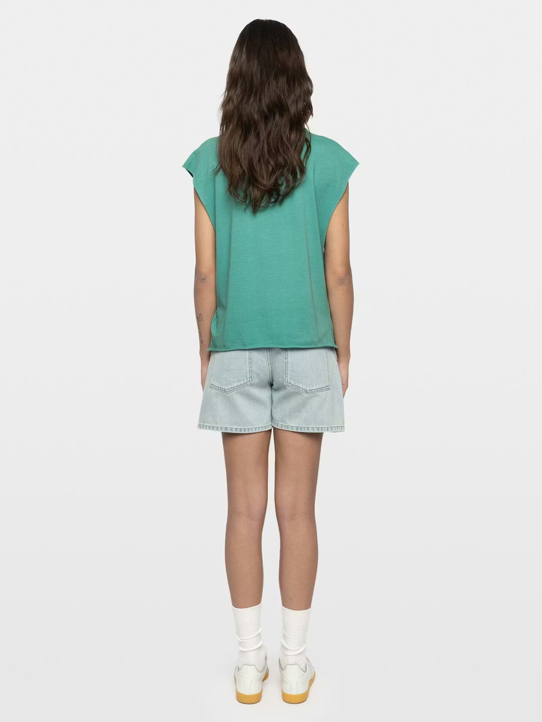 Polera Cloe Cascade Strass Turquesa