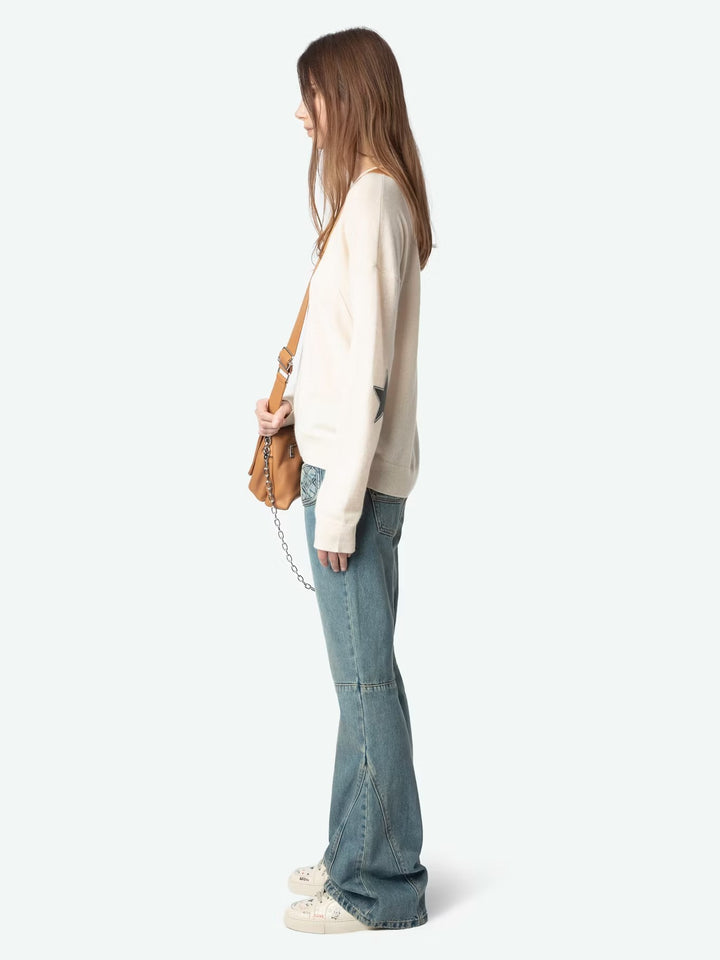 Sweater Cici Patch Blanco