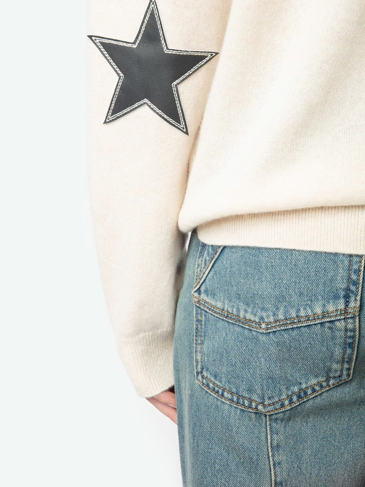 Sweater Cici Patch Blanco
