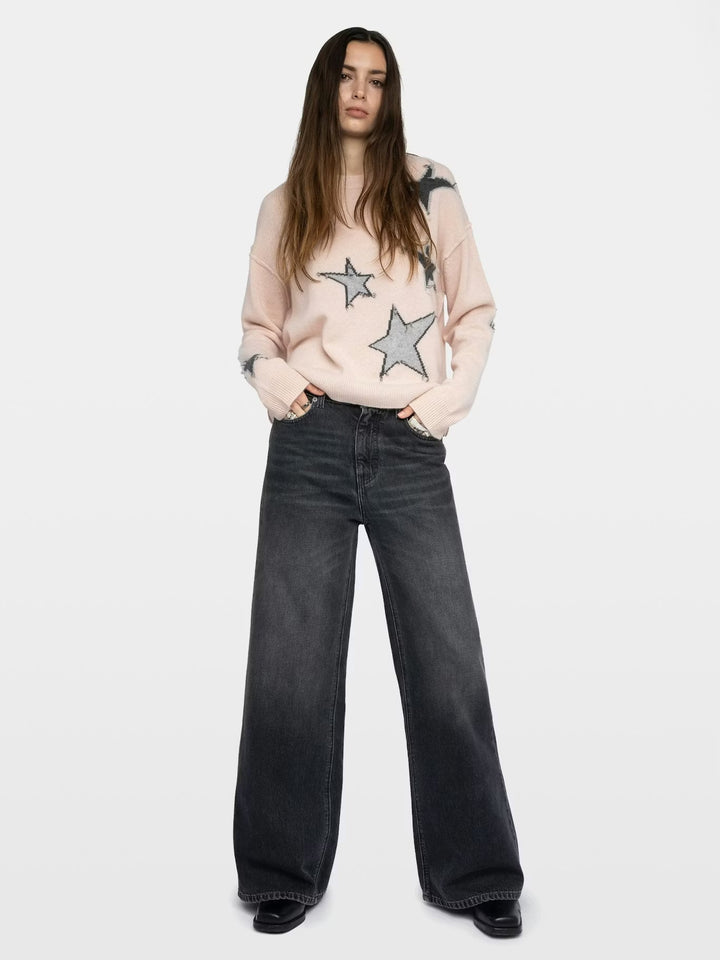 Sweater Markuz Stars Outline Rosado