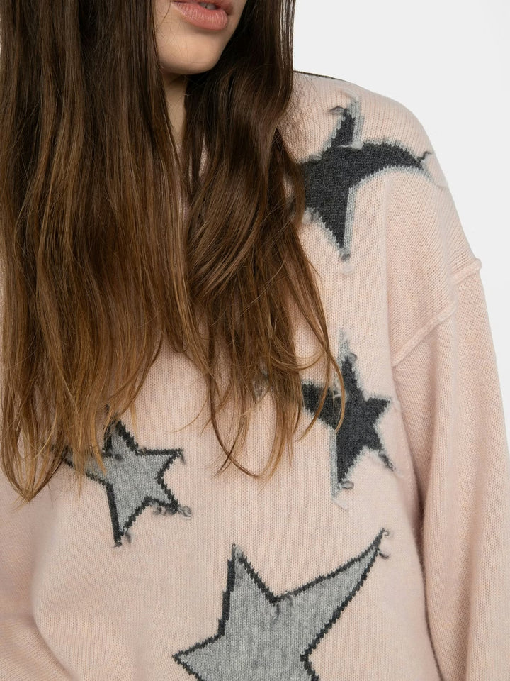 Sweater Markuz Stars Outline Rosado