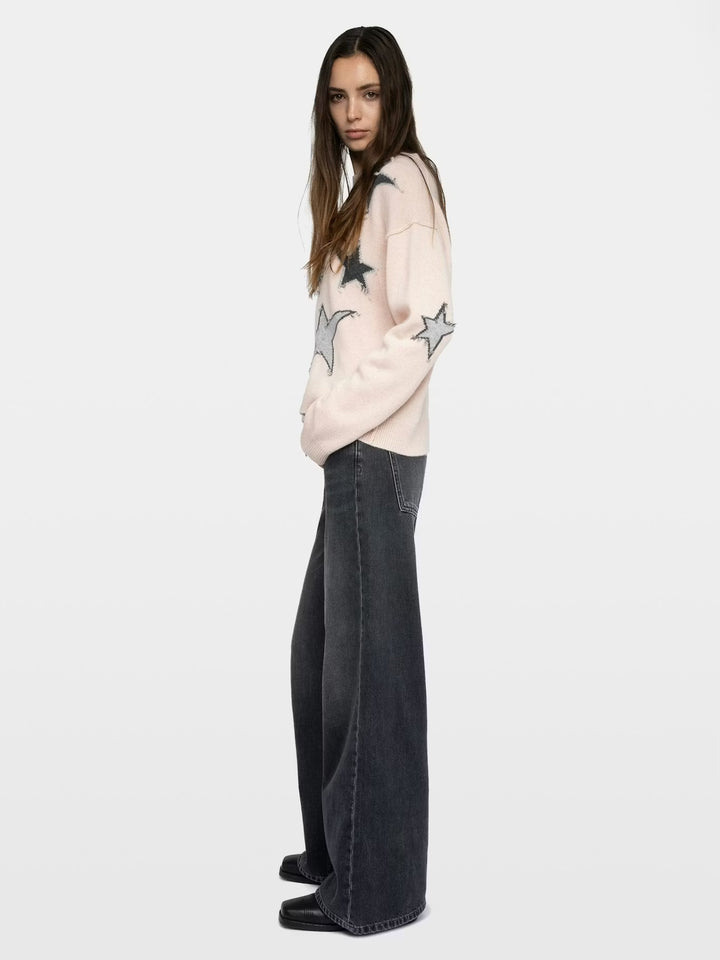 Sweater Markuz Stars Outline Rosado