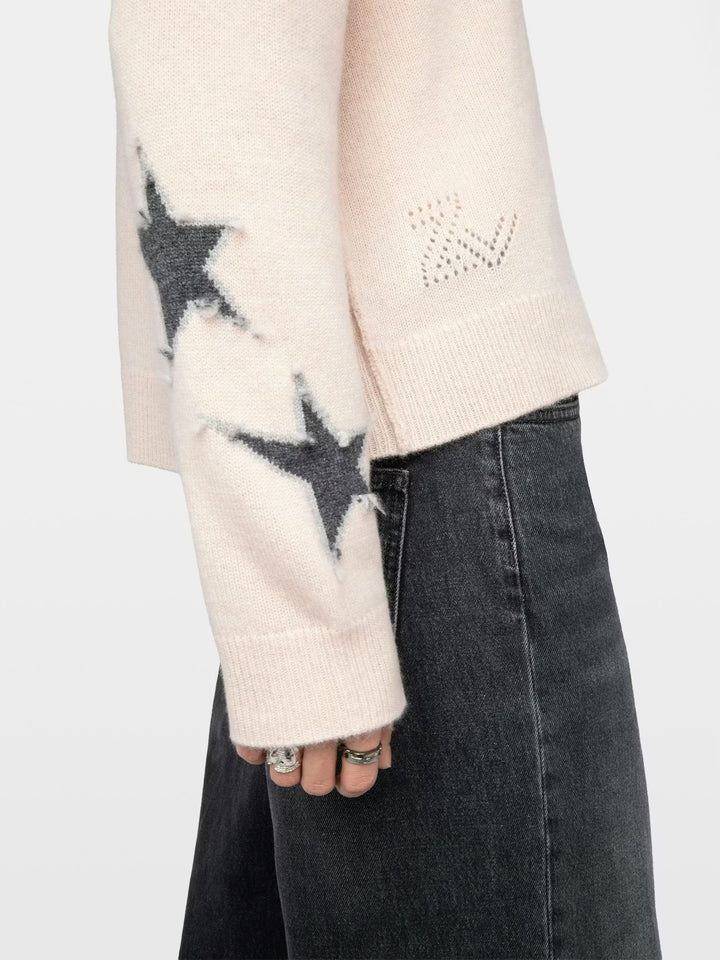 Sweater Markuz Stars Outline Rosado