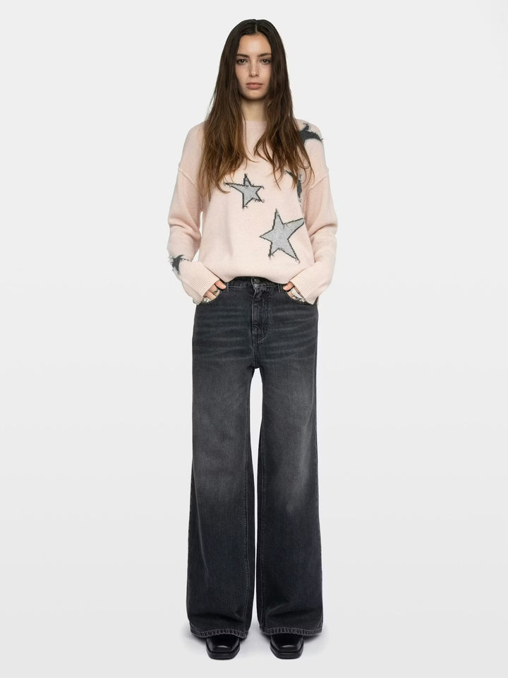 Sweater Markuz Stars Outline Rosado