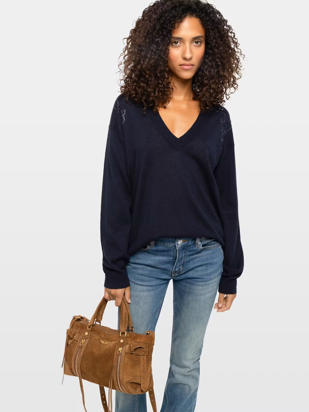 Sweater Swyny Multistrass Azul