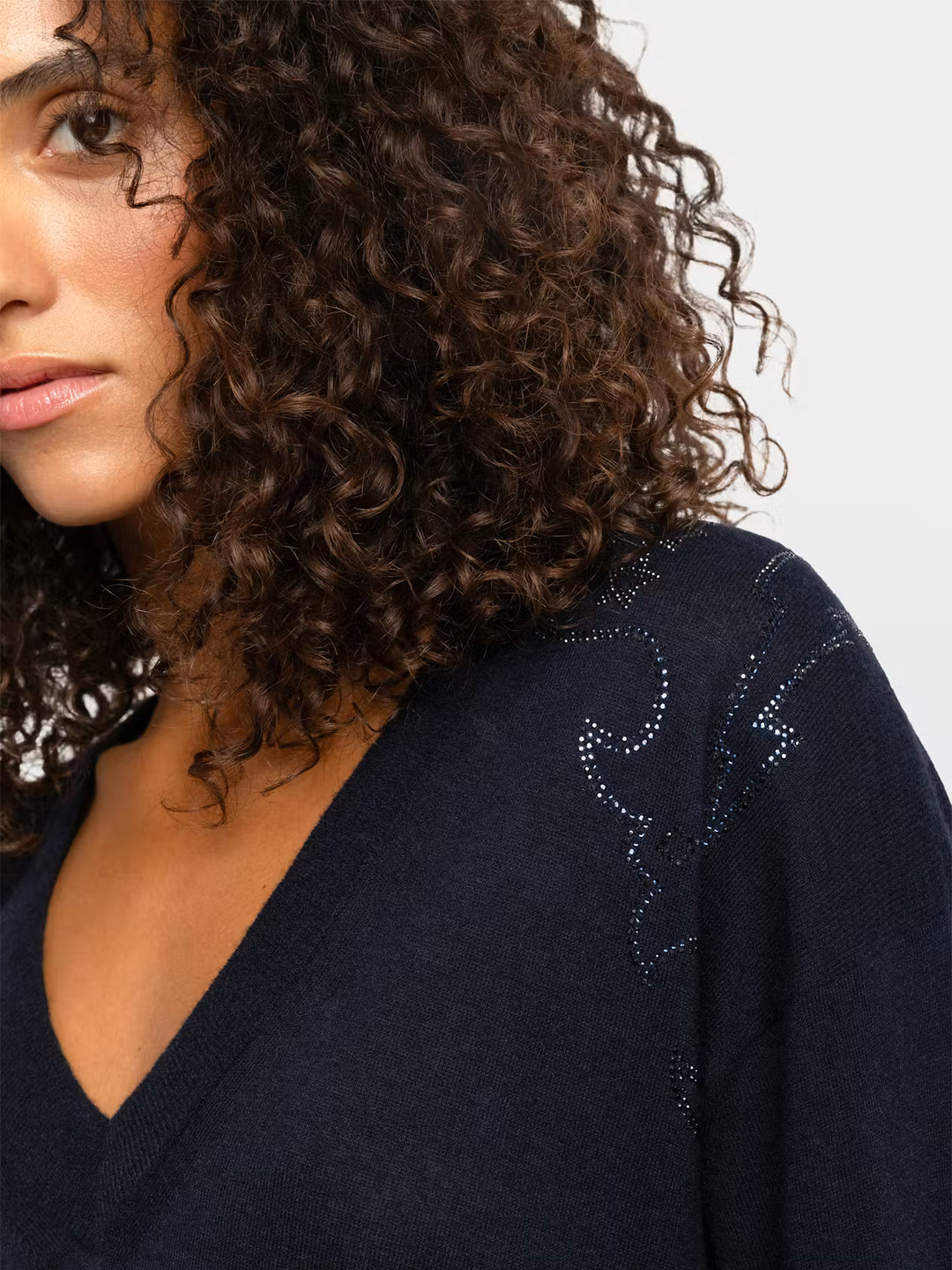 Sweater Swyny Multistrass Azul
