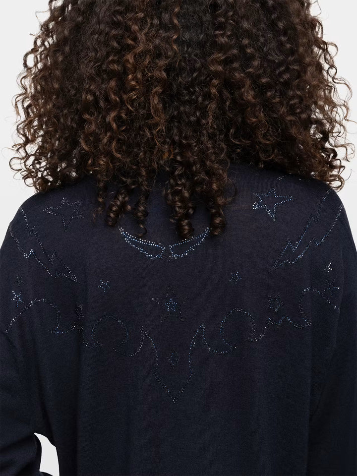 Sweater Swyny Multistrass Azul
