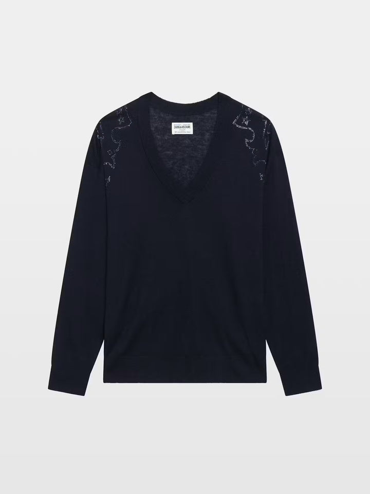 Sweater Swyny Multistrass Azul