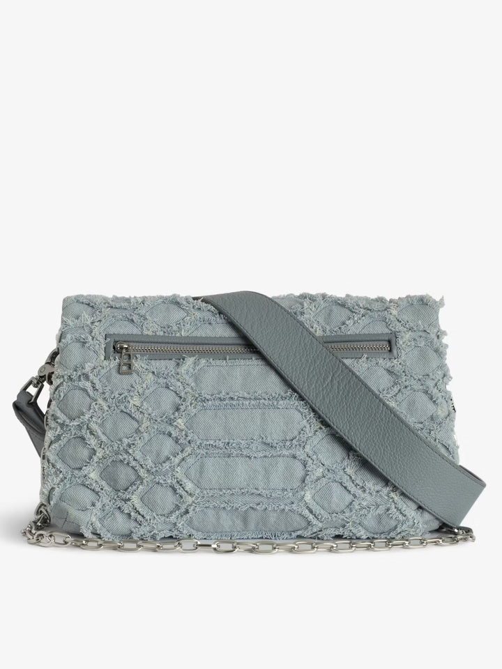 Cartera Rocky Fringed Denim