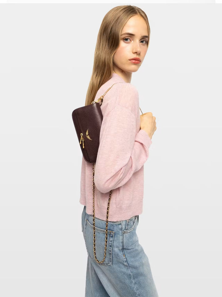 Cartera Rock Mini Burdeo