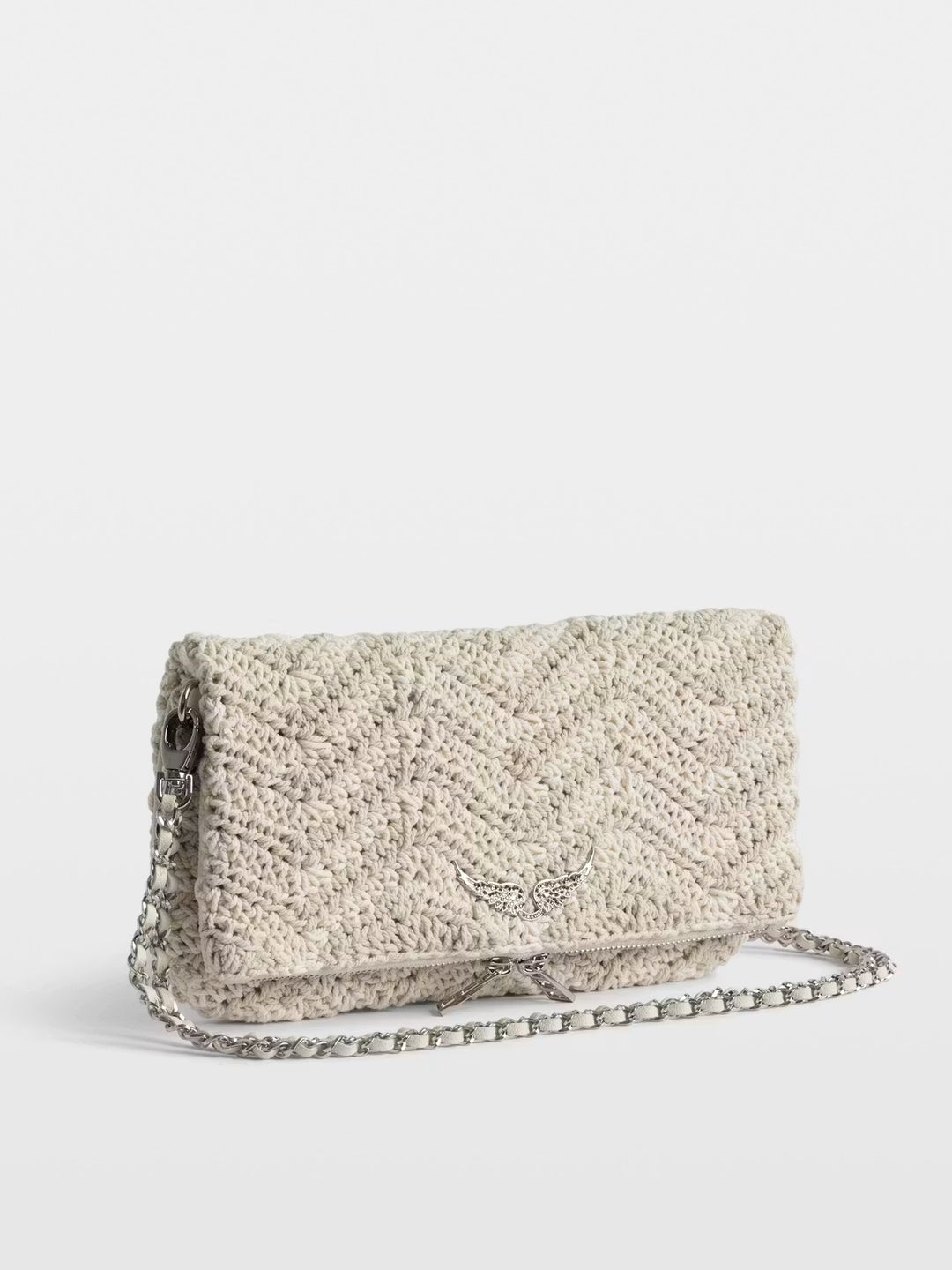 Cartera Rock Macrame Blanco