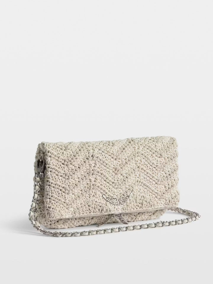 Cartera Rock Macrame Blanco