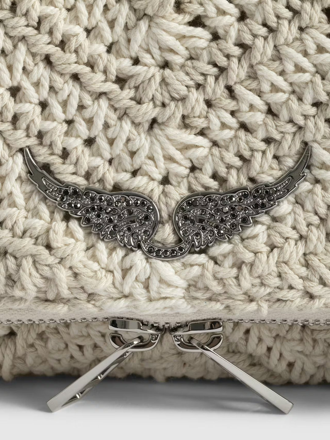 Cartera Rock Macrame Blanco