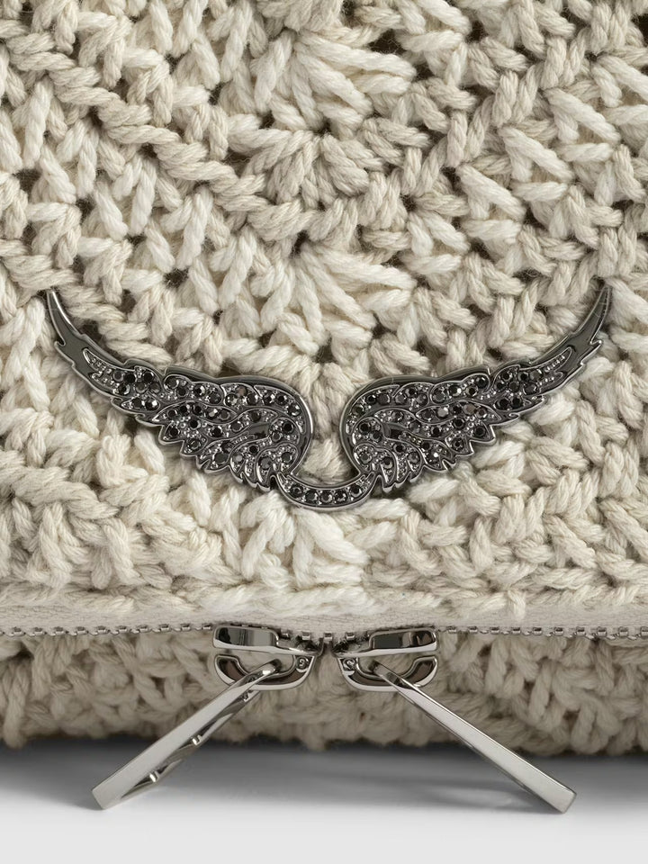 Cartera Rock Macrame Blanco