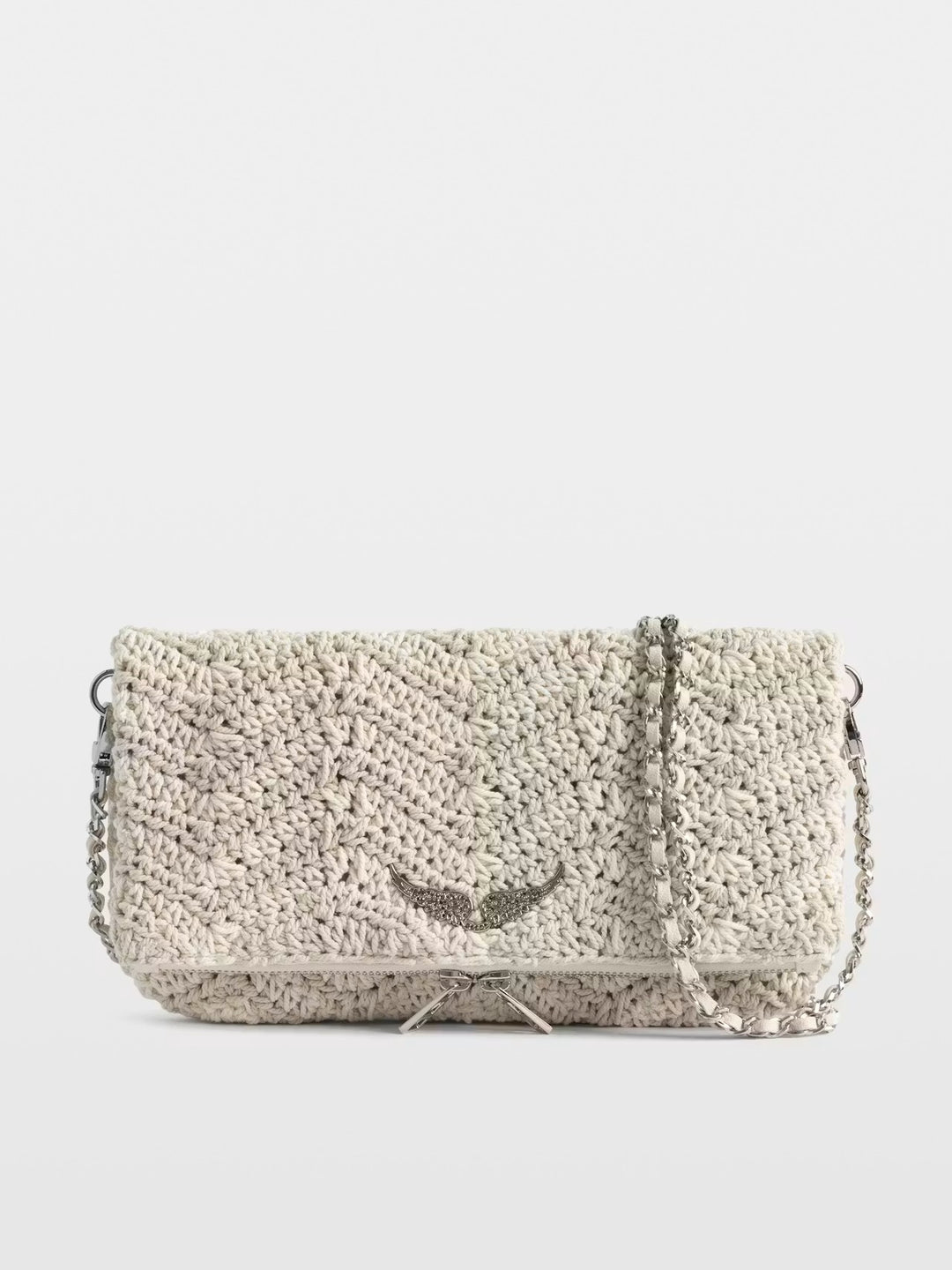 Cartera Rock Macrame Blanco