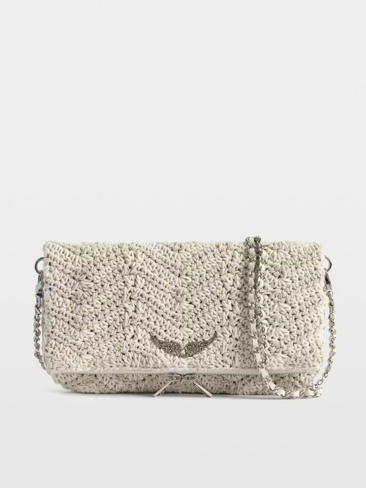 Cartera Rock Macrame Blanco