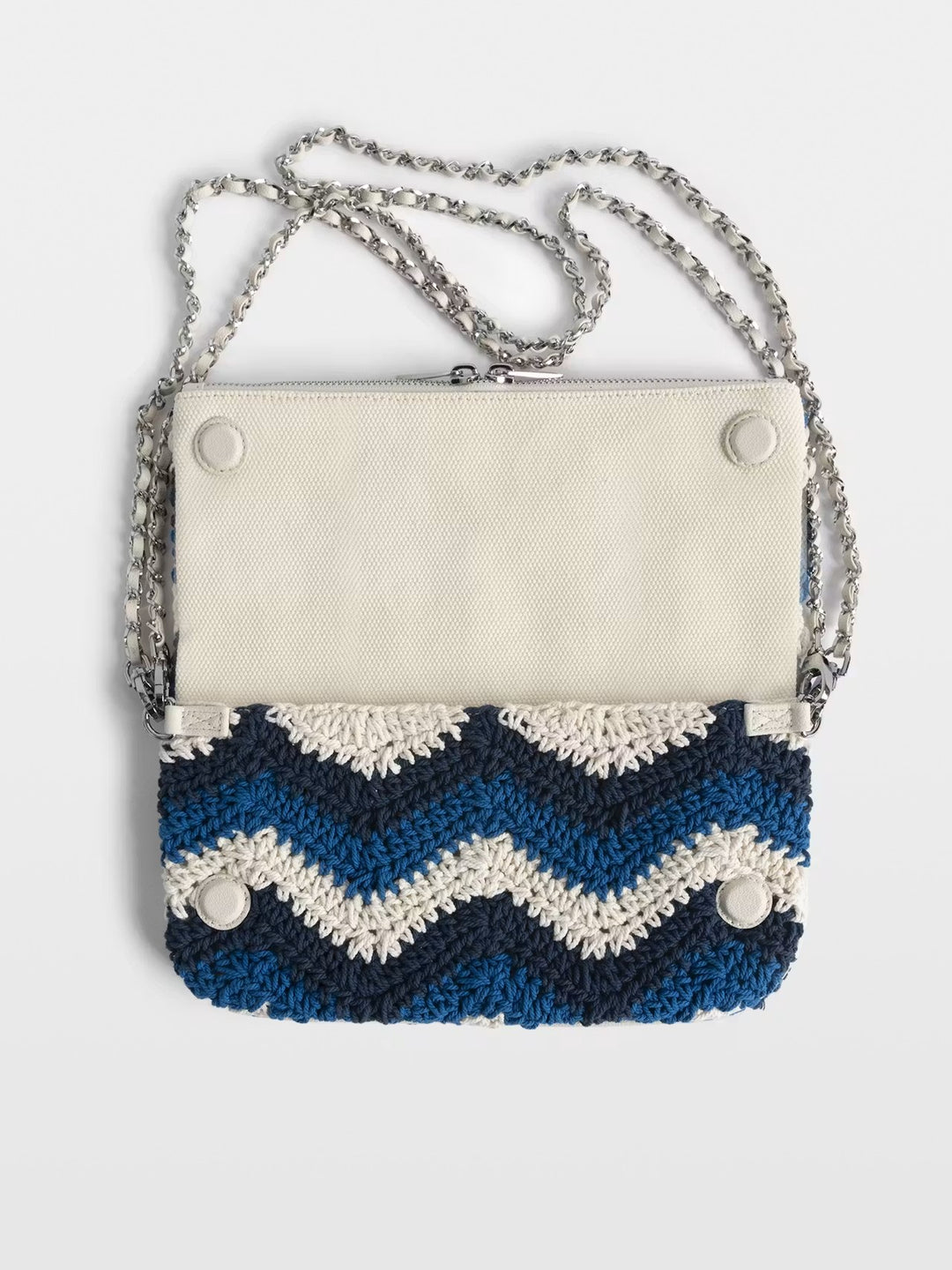 Cartera Rock Macrame Azul