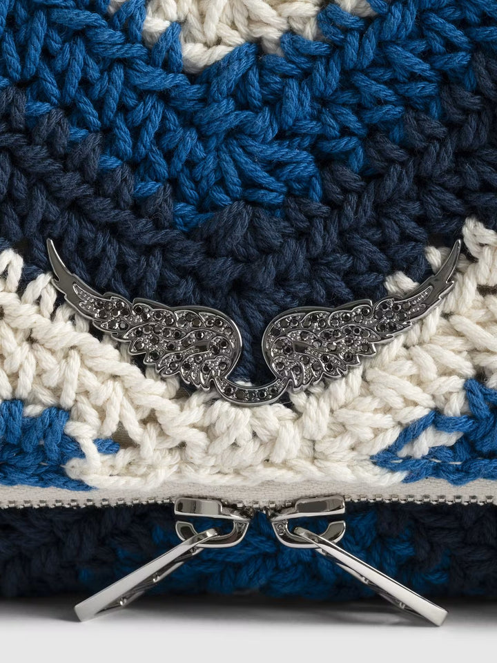 Cartera Rock Macrame Azul