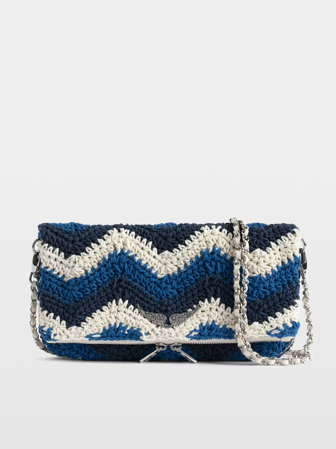Cartera Rock Macrame Azul
