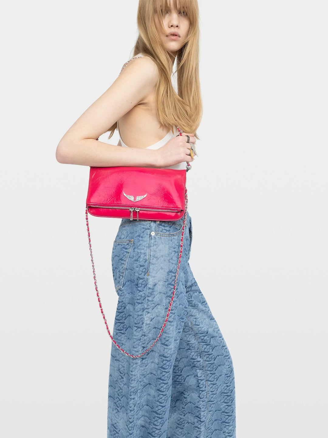 Cartera Rock Vintage Fucsia