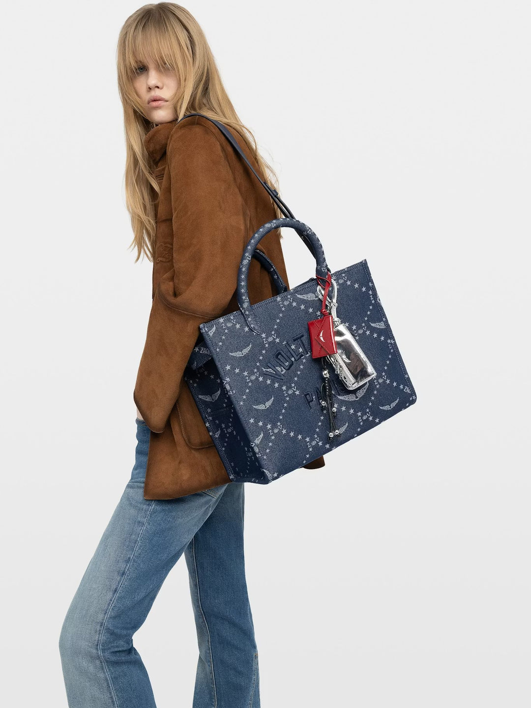 Cartera Angel Tote Denim Monogram
